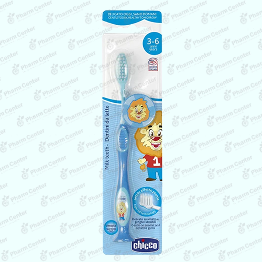 Chicco зубная щетка голубая 407521 3-6л