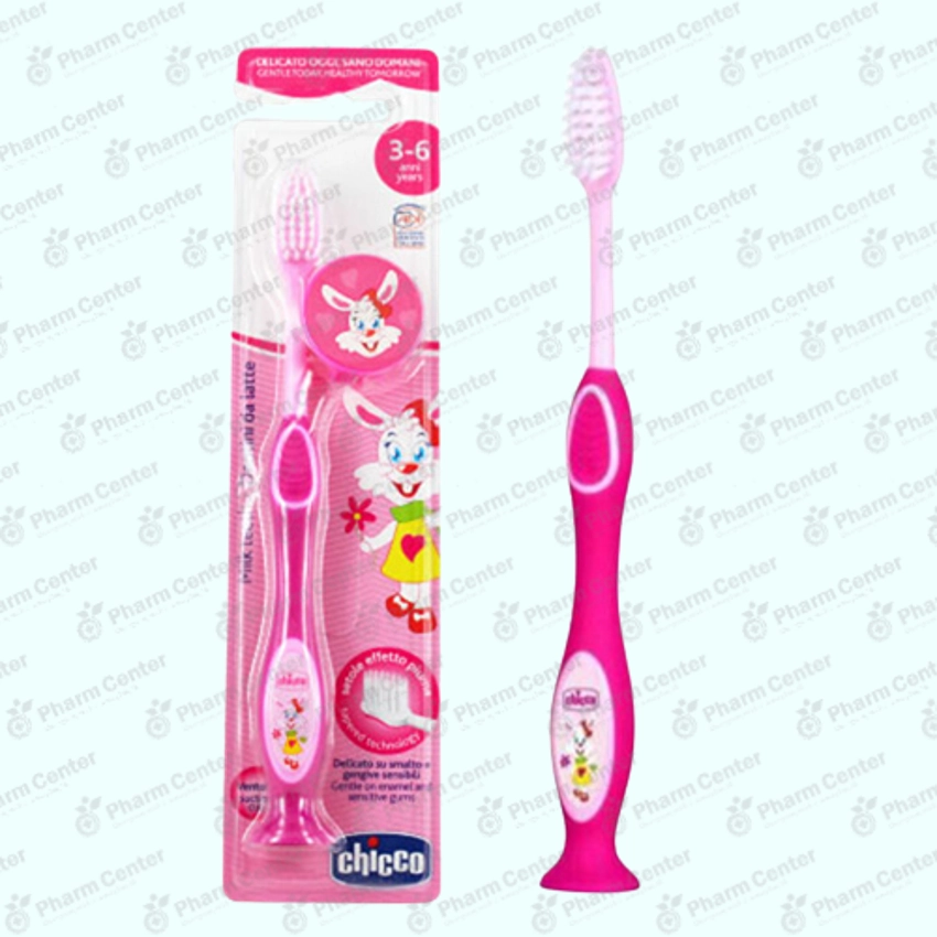 Chicco зубная щетка розовая 407520 3-6л