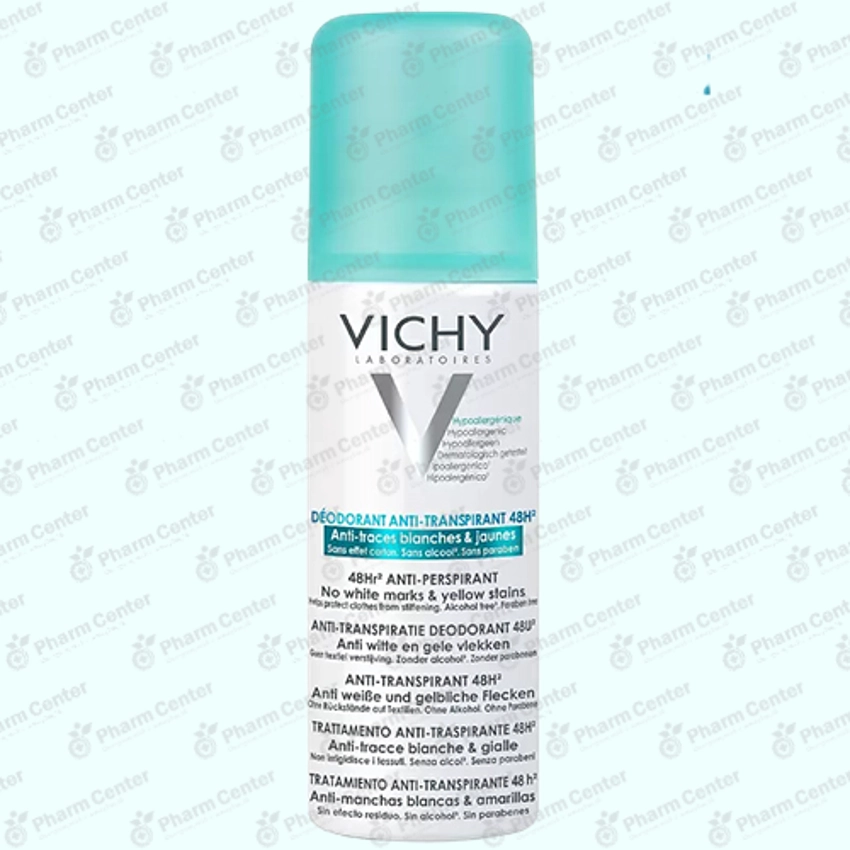 Vichy дезодорант-антиперспирант спрей против белых и желтых пятен 48ч 125мл