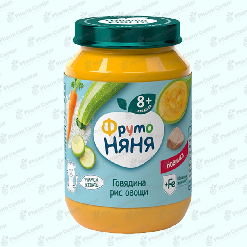 ФрутоНяня խյուս տավարի միս, բրինձ, բանջարեղեն (8 ամս+) 190գ №1