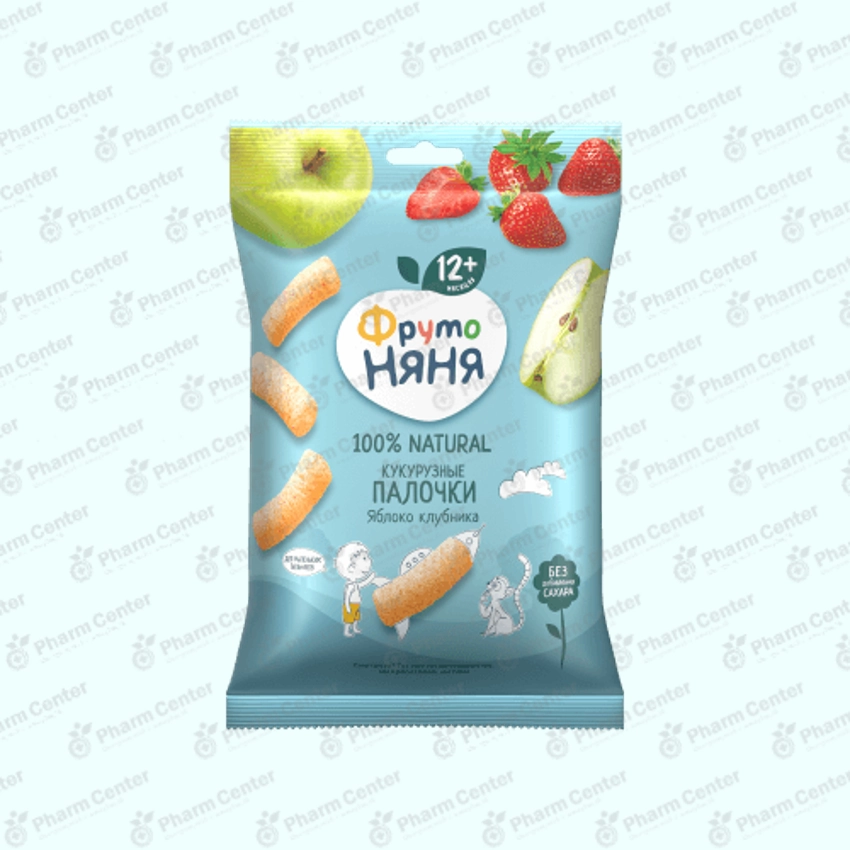 ФрутоНяня Եգիպտացորենի ձողիկներ (խնձոր և բալ) 12ամս+ 20 գ