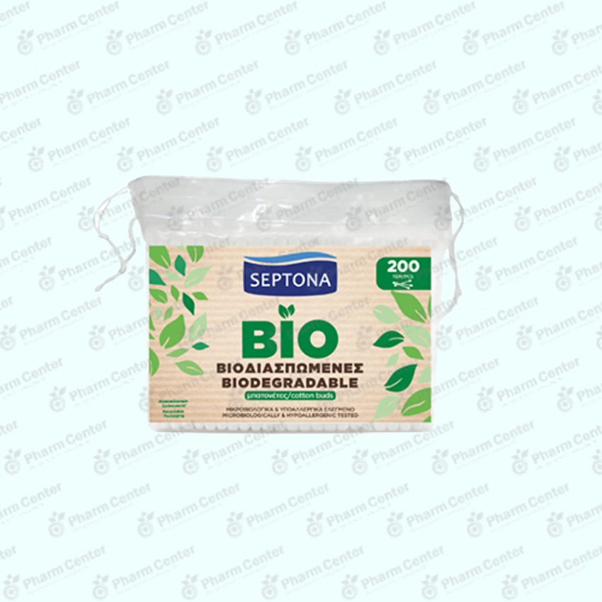 Septona Ватные палочки Септона в цел. уп. х 200 ZIP 100% Organic, Biodegradable