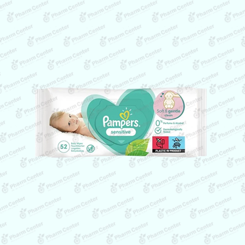 Pampers Салфетки влажн. детские сенситив х 52