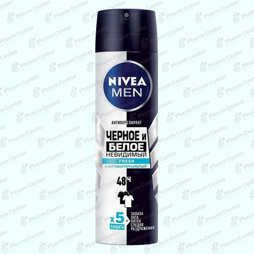 Нивеа 85974 дезодорант спрей Черное и Белое невидимый Fresh д/м 150мл