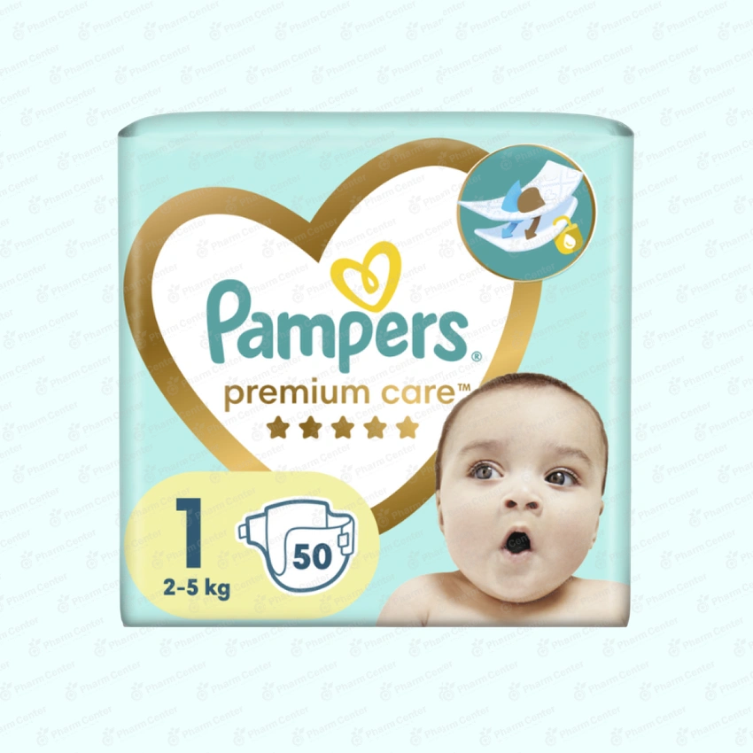 Pampers Премиум N1 мини ньюборн  2-5 кг х 50