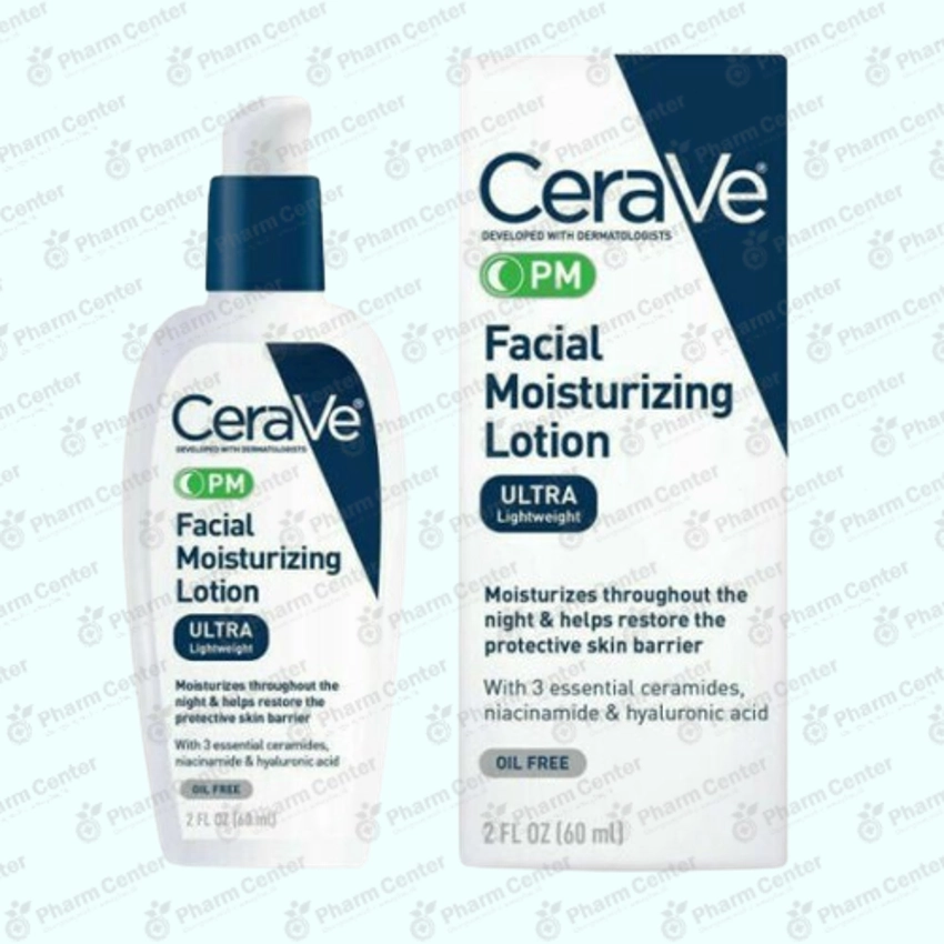 CeraVe PM Ультралегкий увлажняющий лосьон для лица 60 мл