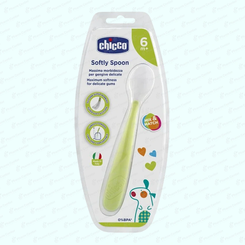 Chicco ложка зел 403180 6м+