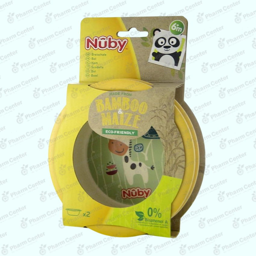 Нуби 5501 Пиала Eco из бамбука и кукурузы х 2 в уп