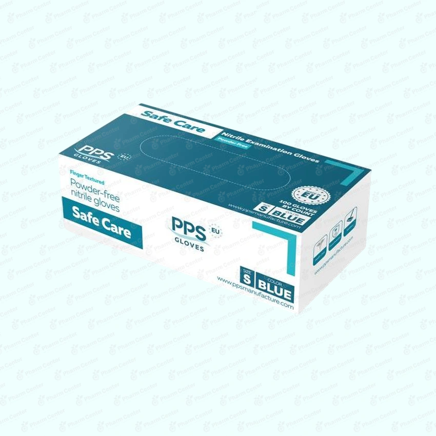 Перчатки смотровые нитрил  б/талька х 100 S Safe Care