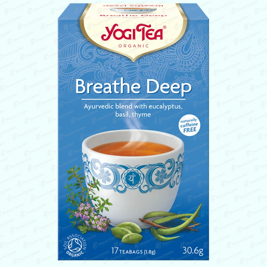 Чай в пакетиках YOGI TEA Breathe Deep Для облегчения дыхания 1,8г х 17