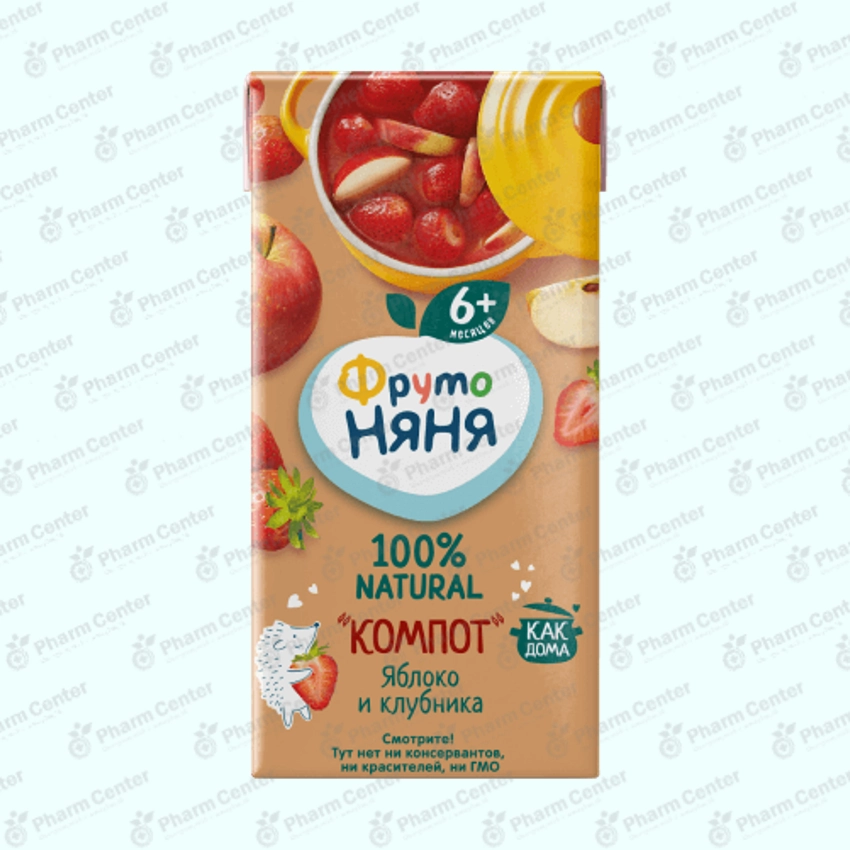 ФрутоНяня կոմպոտ խնձորի և ելակի 6 ամս+ 200մլ
