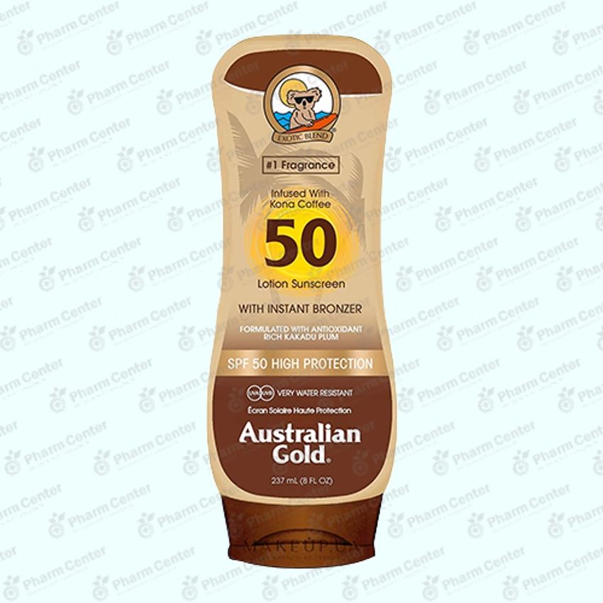 Австралиан Голд Солнцезащитн. SPF50 лосьон с бронзером 237мл 75107