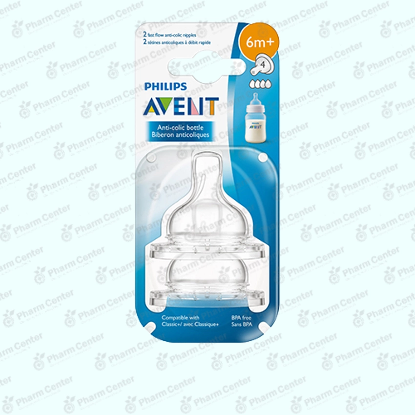 Philips AVENT Classic Anti-colic կերակրման շշի ծծակ՝ (արագ հոսք) (0 - 6 ամս+)   №2   