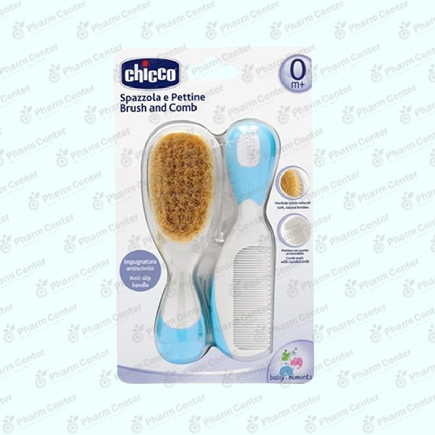 Chicco սանր և  խոզանակ կապույտ 0ամս+ 401193
