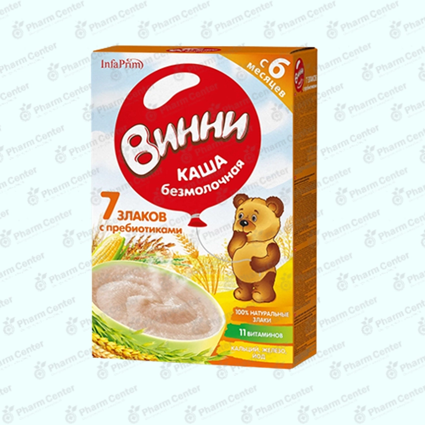 Винни б/м каша 7 злаков с пребиотиками с 6 мес. 200г