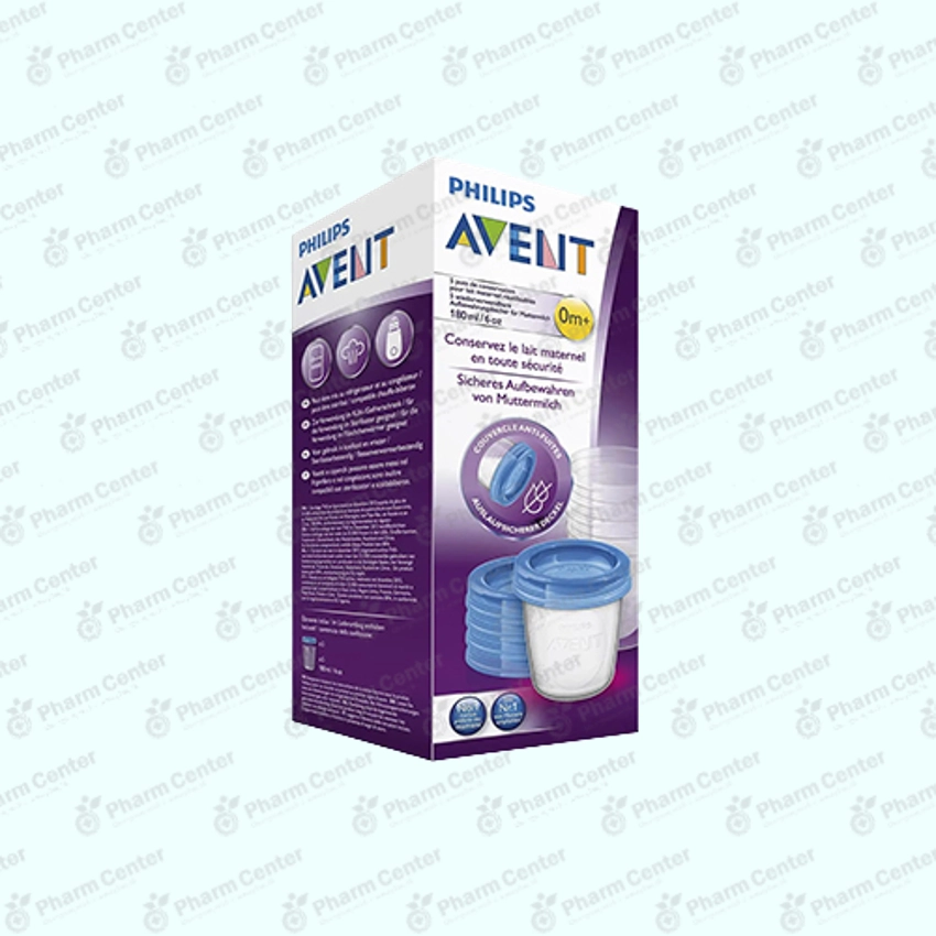 Avent տարրաներ մայրական կաթի պահպանման համար 180մլ x 5