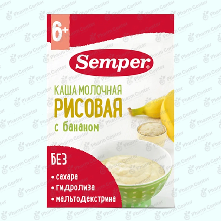 Семпер м/к рисовая с бананом с 6 мес. 180г