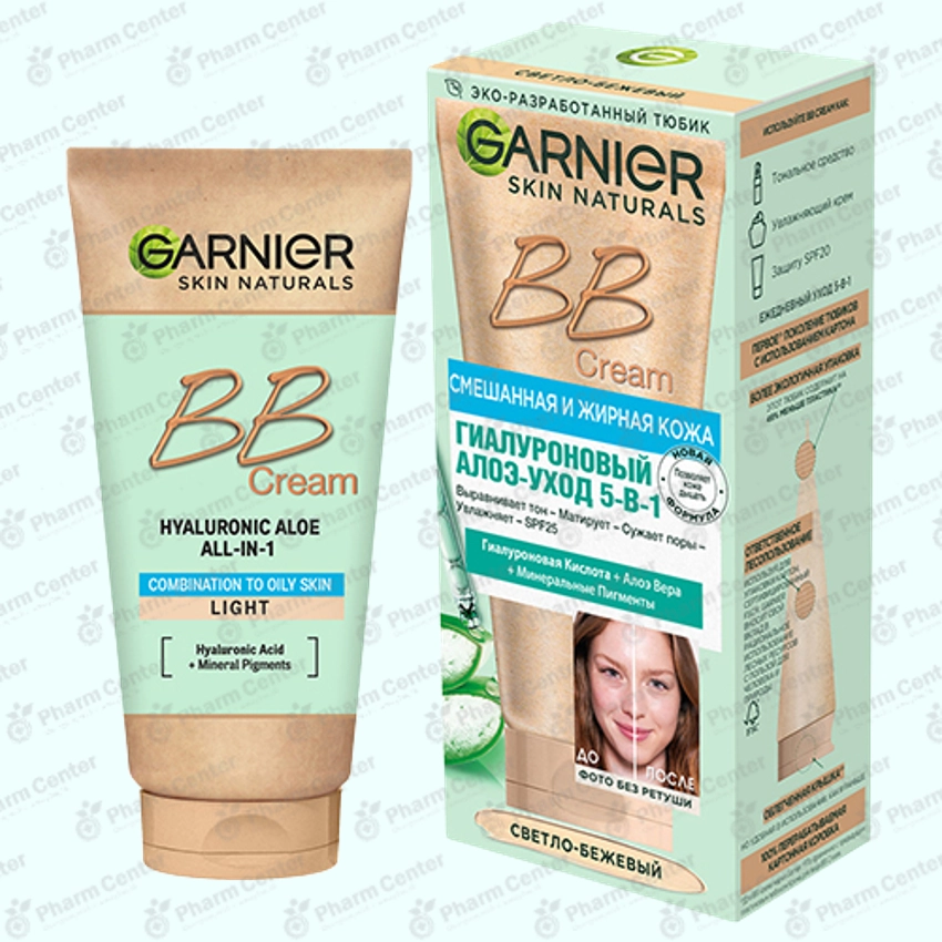 Garnier 62352 Крем ВВ   д/смешанной и жирн. кожи светло-бежевый  50мл