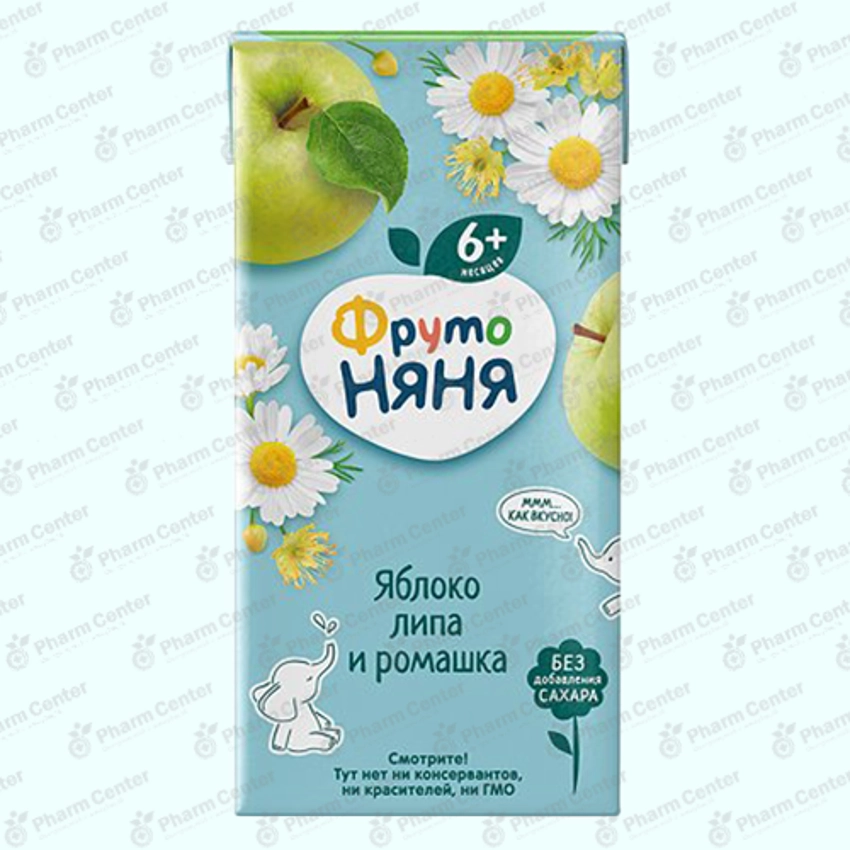 ФрутоНяня հյութ խնձոր, լորենի և երիցուկ  6ամս+ 200մլ