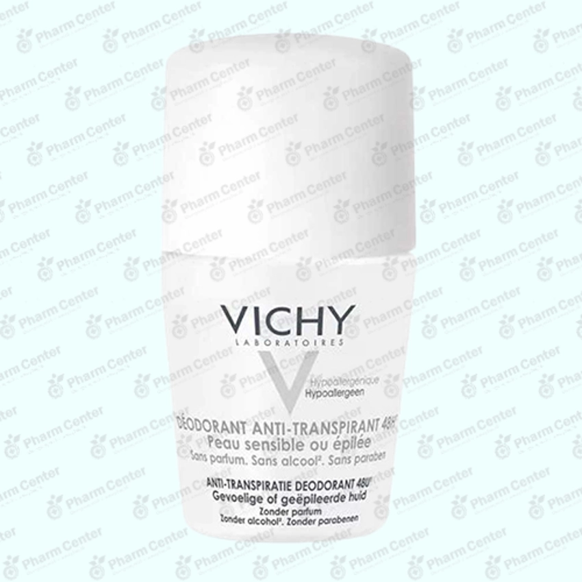 Vichy дезодорант шариковый для чувствительной кожи 48ч 50мл