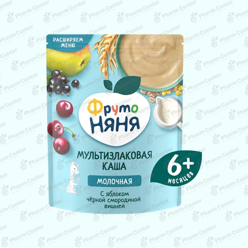 ФрутоНяня շիլա կաթնային՝ հացահատիկներ, խնձոր, սև հաղարջ և բալ (6 ամս+) 200գ №1