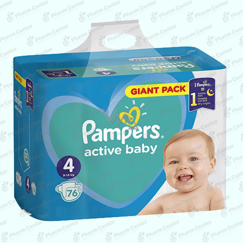 Pampers Active Baby №4 տակդիրներ 9-14 կգ х 76