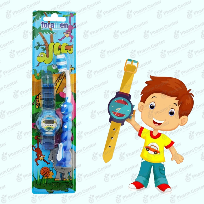 Зубная щетка детская Форамен Kids + часы